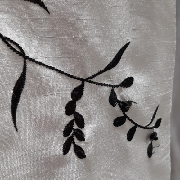 Petite Metallic Silver gray button up Shirt B9 - Picture 8 of 8